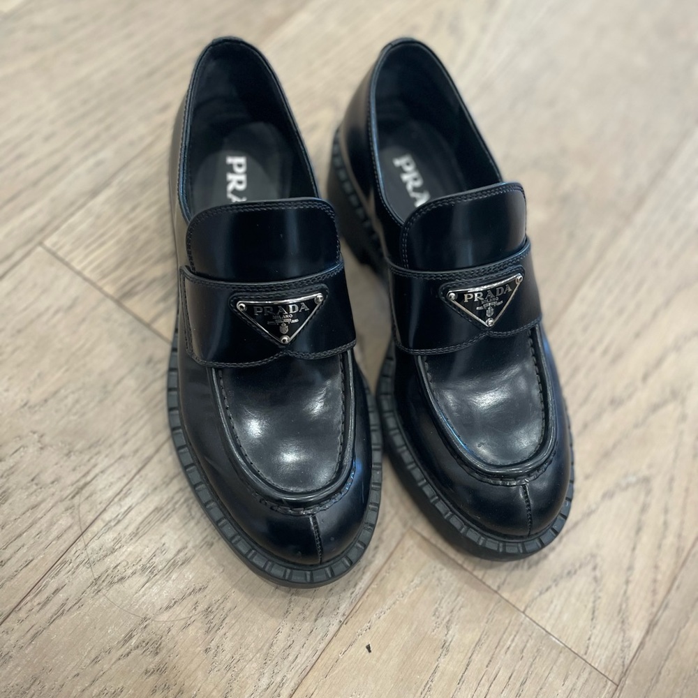 Prada platform loafers